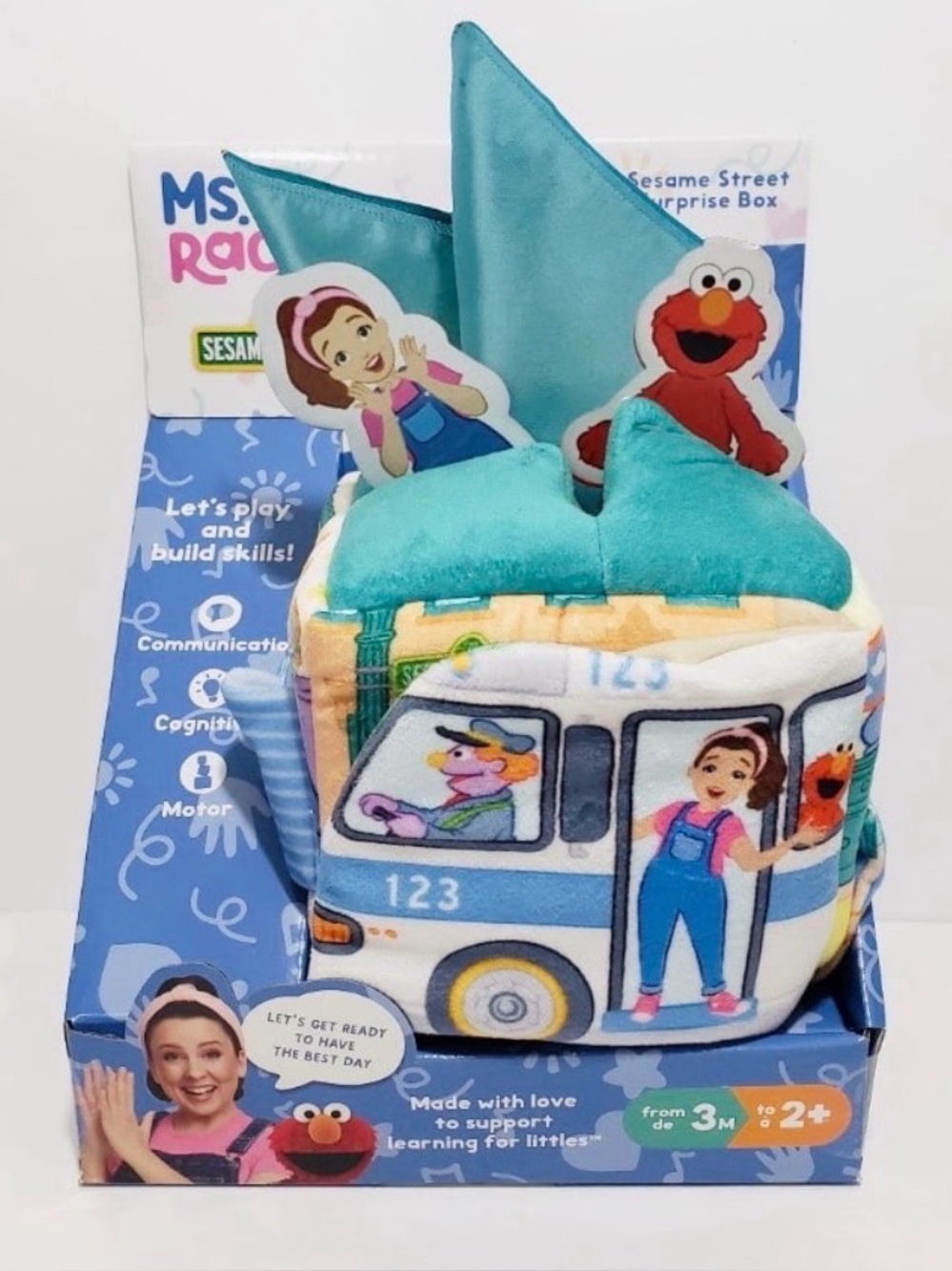🆕 Ms. Rachel Sesame Street Surprise Learning Box With Plush Elmo & Ms. Rachel